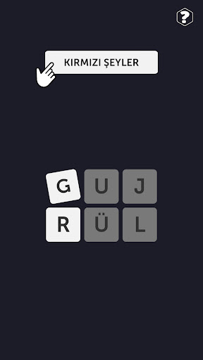 Android application Gizli Kelimeler screenshort