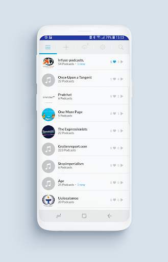 Android application Podcast World screenshort