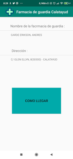 Android application Farmacia Calatayud screenshort