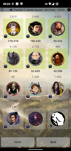 Android application CharTracker screenshort