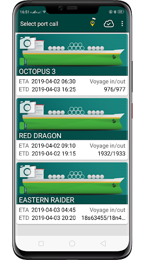 Android application arl Marine Hold Survey screenshort