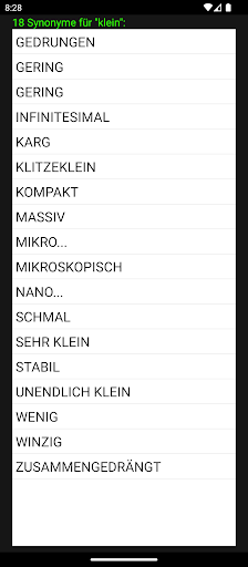 DeuSyno - Deutscher Thesaurus Screen 2