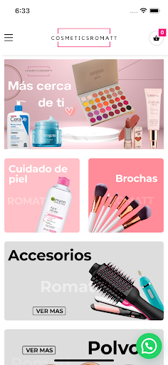 Android application Cosmetics Romatt screenshort