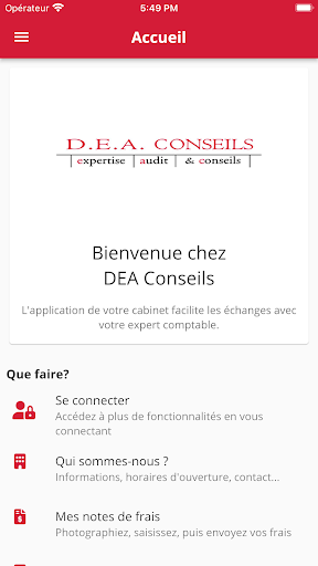 Android application DEA CONSEILS screenshort
