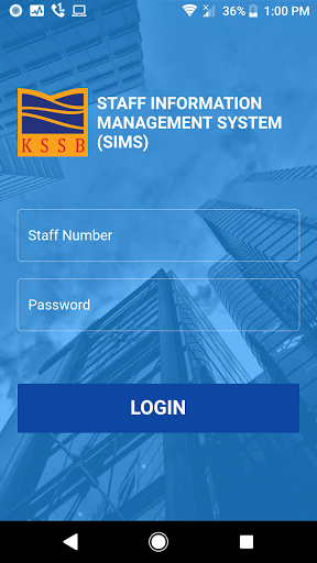 Android application SIMS - Staff Information Manag screenshort