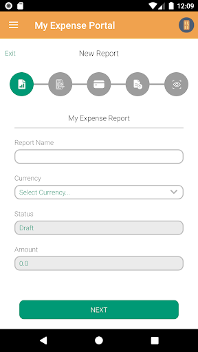 MyExpense Portal Screen 2