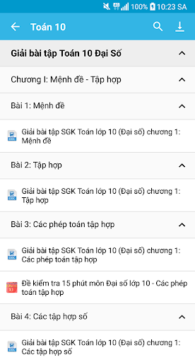 Giải bài tập lớp 10 Screen 2