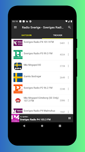 Radio Sweden FM - DAB Radio Screen 2