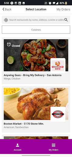 Bring My Delivery Screen 2
