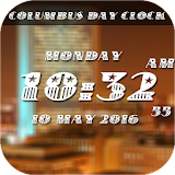 Columbus Day digital clock lwp icon
