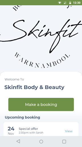 Android application Skinfit Body & Beauty screenshort