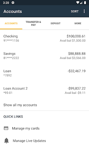 Bank of the Lowcountry Mobile Screen 3