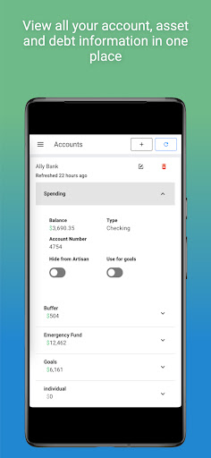 Artisan Money Personal Finance Screen 2