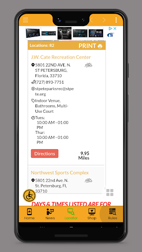 Pickleball Locator 4.0 Screen 3