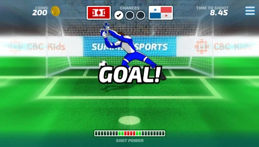 축구 게임 앱: 득점 목표