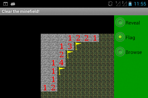Android application Sonar Minefield screenshort