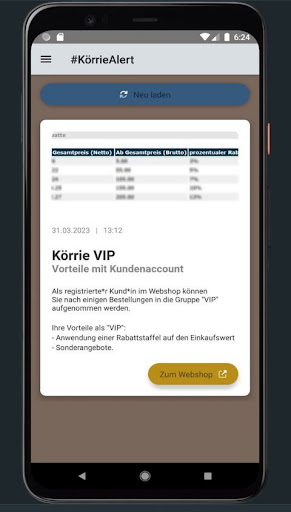 Android application Kauft Körrie! screenshort