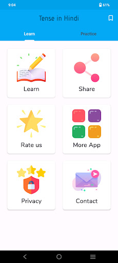 Android application Tense in Hindi-English Grammar screenshort