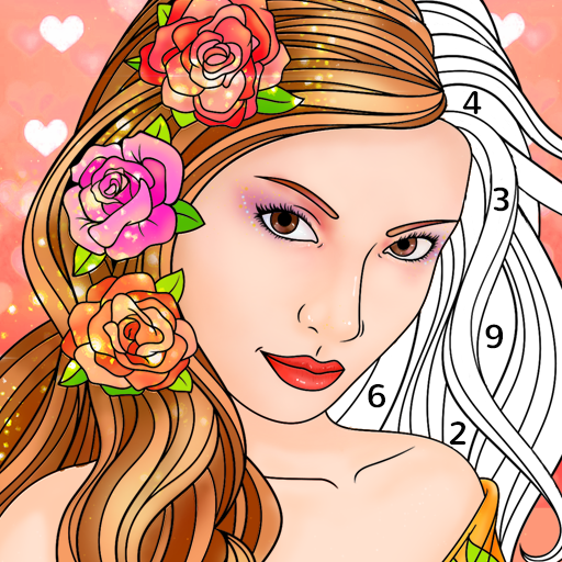 Paint By Number Adult Coloring  Icon