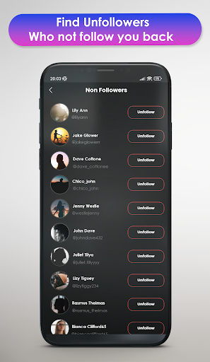 Android application Httech Unfollowers & Followers screenshort
