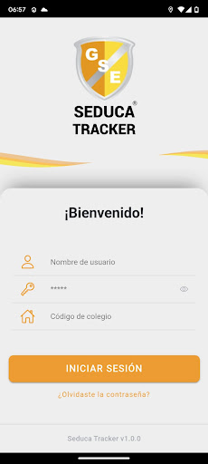Android application Seduca Tracker screenshort