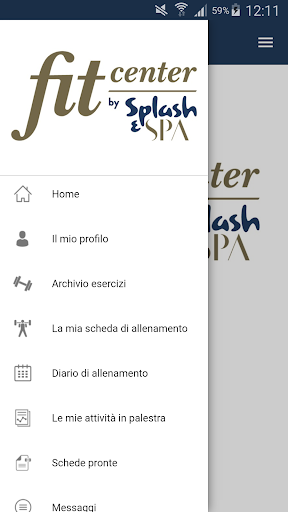 Android application Fit Center by Splash e Spa screenshort