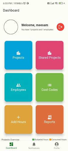 Android application Managi screenshort