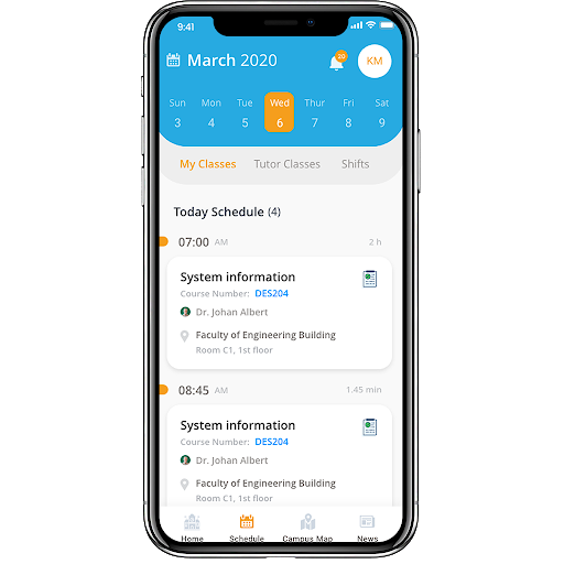 Android application AU-Connect screenshort