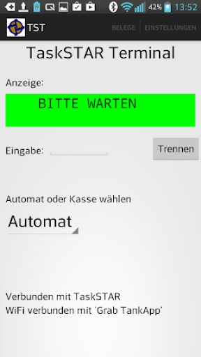 TaskSTAR Terminal Mobile Screen 2
