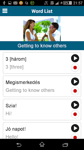 Screenshot of Learn Hungarian - 50 languages