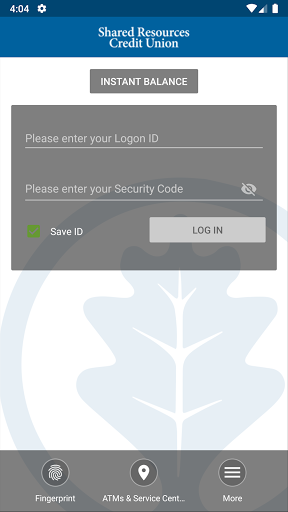Shared Resources Credit Union Screen 2