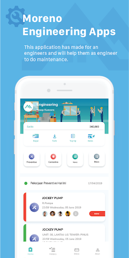 Android application Moreno - Engineer screenshort