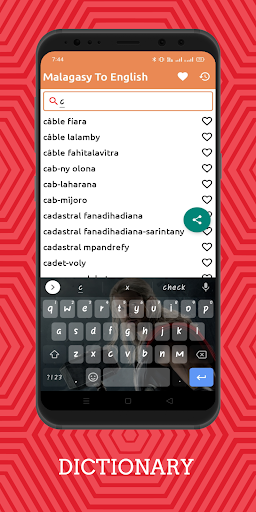Malagasy To English Dictionary Screen 2
