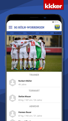 Android application SGW_Fussball screenshort