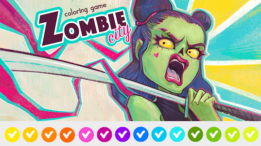 Zombie City Coloring Book