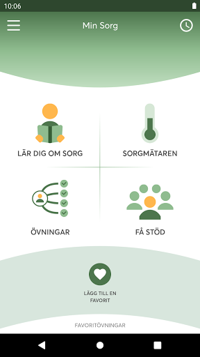 Android application Min Sorg: för föräldrar i sorg screenshort