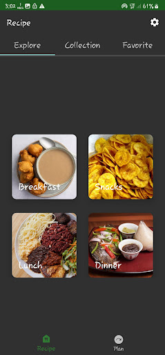 Android application Reciplan screenshort
