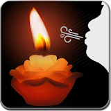 Virtual candle magic icon