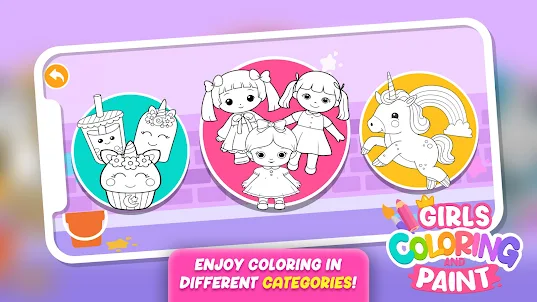 Girls Coloring Games & Paint