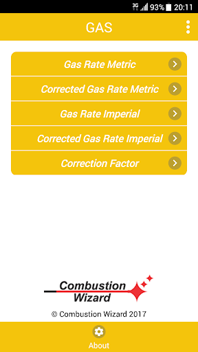 Android application Gas Rate Full - Corrected with screenshort