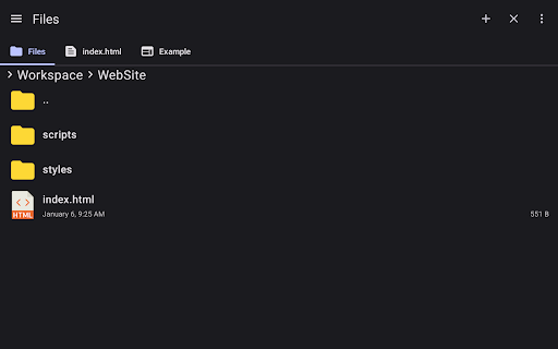 Screenshot of WebCode - html, css, js ide