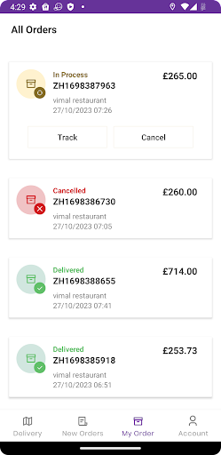 Scunny Eats Delivery Screen 2
