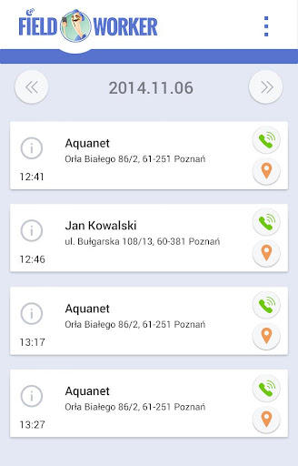 Android application Fieldworker field service screenshort