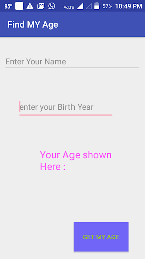 Find My Age app Screen 2