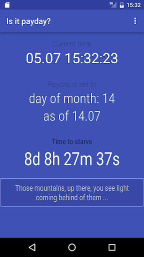 Android application Is it payday? screenshort