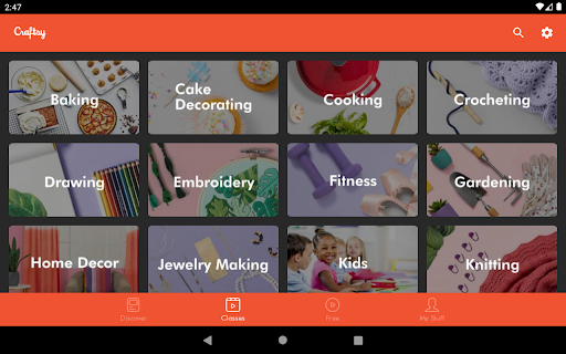 Screenshot of Craftsy