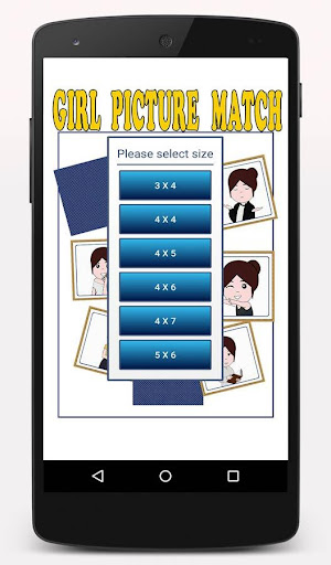 Girl Picture Match Game. Screen 3