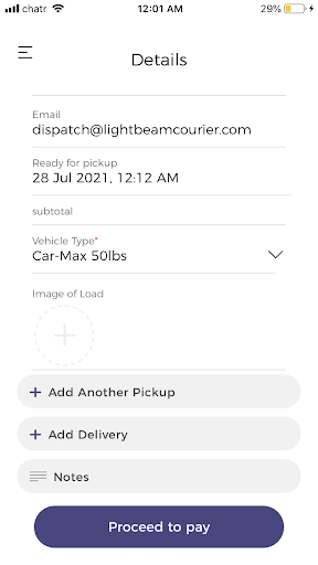 Lightbeam Courier Screen 3