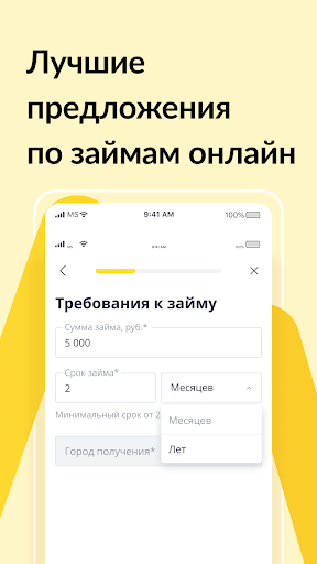 Заявка на займ онлайн на карту Screen 3
